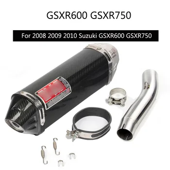 

For 2008 2009 2010 Suzuki GSXR 750 GSXR 600 Exhaust Pipe Slip On 51 mm Motorcycle Exhaust Muffler Pipe with Mid Link Pipe Steel