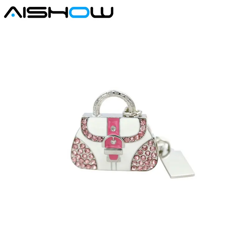 

pen drive real capacity metal bag 4GB 8GB Custom Jewelry & Crystal Lady Bag pendrive USB Flash Drive 16GB 32GB USB Memory card