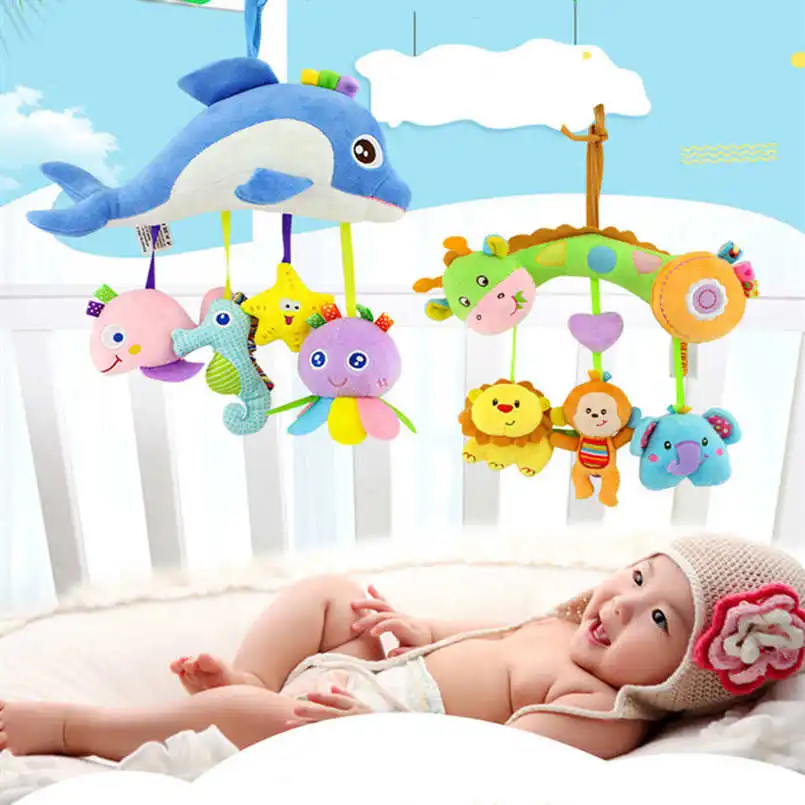 Toys for Baby Toys 0-12 Months Rattle Bed Stroller Toy Educational/children's Toys for Toddlers Soft Infant Music Mobile Baby