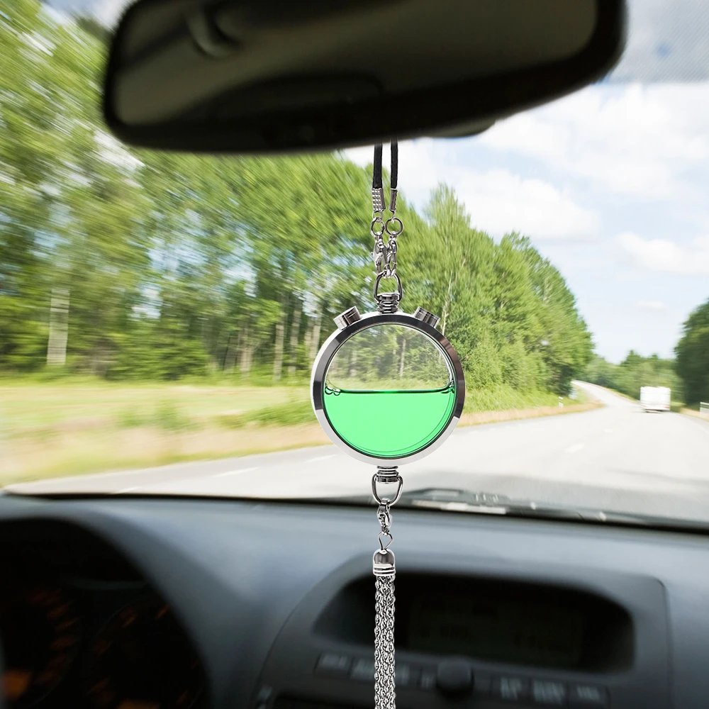 

Car Air Perfume Essential Oil Diffuser Auto Rearview Mirror Air Cleaner Rear View Hanging Pendant Air Freshener Car Ornament