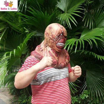 

Free Shipping Evil Muscle Mask Rubber Vallain Virus Scary Halloween Party Costume Dress Make up Horror Prank Joke Supply Gifts