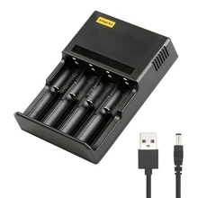 ФОТО smart multifunction intelligent 4 slots universal battery charger for rechargeable battery 18650 16340