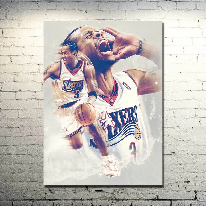Allen Iverson Basketball Star Silk Cloth Poster 13x18 inch Basketball Pictures for Home Wall Decor 004 Allen Iverson Basketball Star Silk Cloth Poster 13x18 inch Basketball Pictures for Home Wall Decor 004