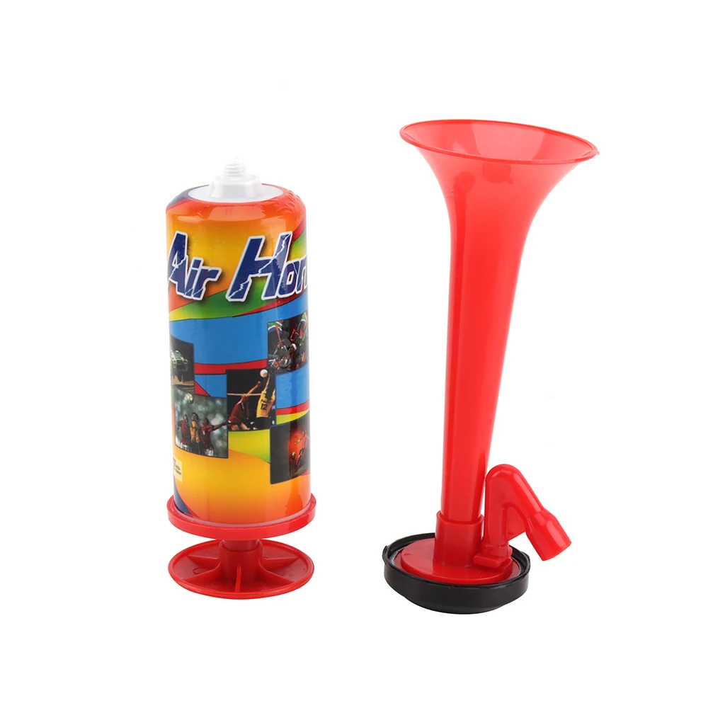Пластиковые трубы Vuvuzela низкий голос болельщиков Cheer футбол Воздушный Рог светильник динамик Черлидинг болельщиков Рога толкать насос газа воздушные рожки