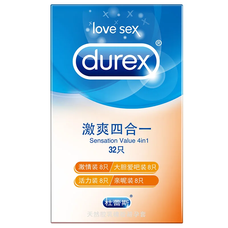 Durex презервативы 32/64/96 шт ультратонкий сексуальный смазанный петух презерватив