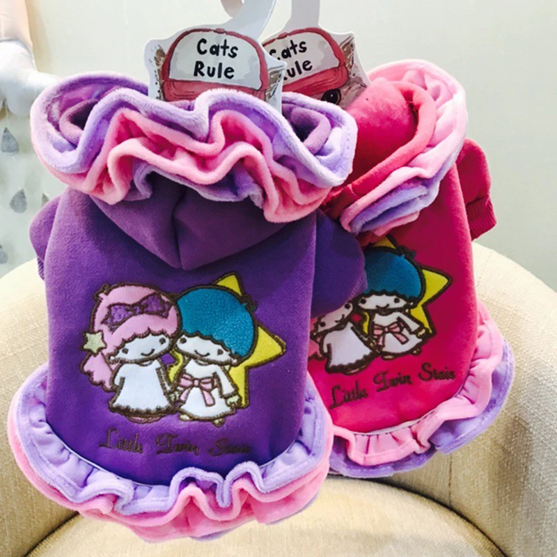 Hot Sale Fashion Double Star Baby Winter Pet Dog Clothes Plus Velvet Clothing For Small Large Coat Jackets for chihuahua | Дом и сад