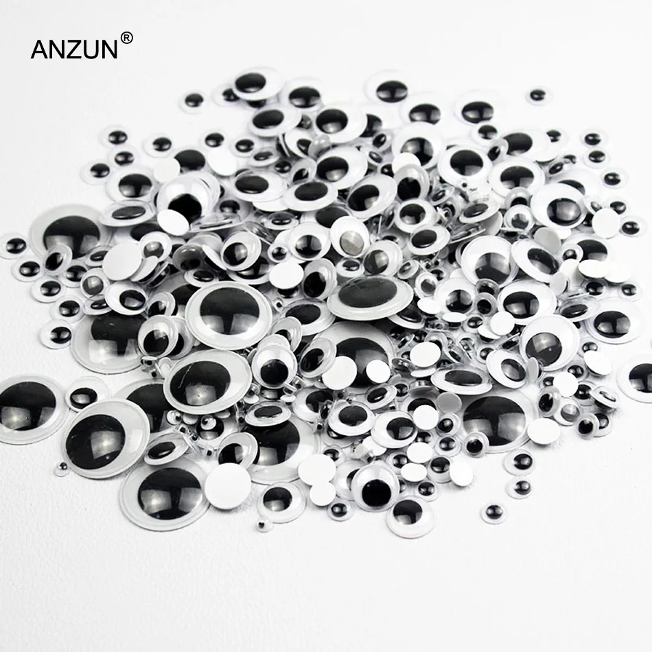 

3-40mm round Moving Eye Plastic Eye wiggly eye For Doll Toy diy Without self-adhesive Home decoration