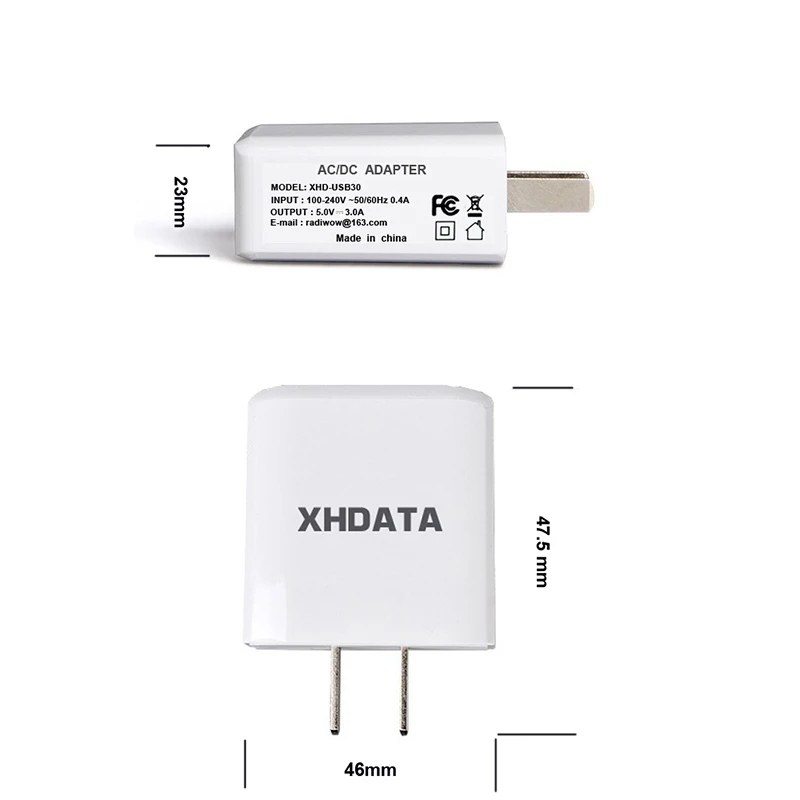 XHDATA XHD3.0 3-USB интерфейсы выход дизайн мобильного телефона адаптер 5V быстрая интеллектуальная зарядка(американский стандарт