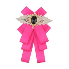 Ленточный банк с кристаллами Брошь бабочка для мужчин и женщин Свадебная вечеринка галстук-бабочка со стразами Современное украшение