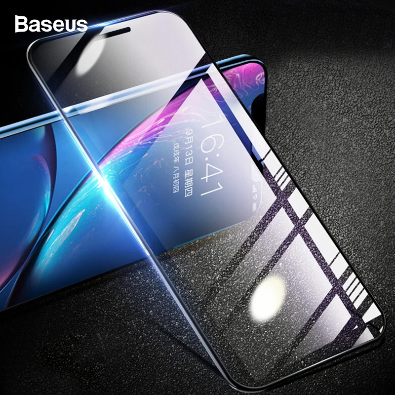 

Baseus 0.3mm Screen Protector Tempered Glass For iPhone Xs Max Xr 3D Full Cover Protective Front Glass Film For iPhoneXs XsMax