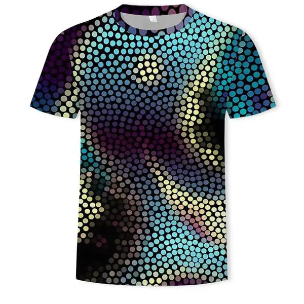 Новая летняя 3D футболка для мужчин и женщин, модные летние повседневные футболки, забавная Геометрическая Футболка harajuku, милый костюм, топы - Цвет: Photo Color