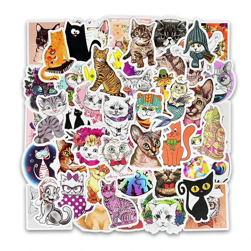 50 шт. милые наклейки для кошек Kawaii аниме мечта девушка игрушки детей сделай сам