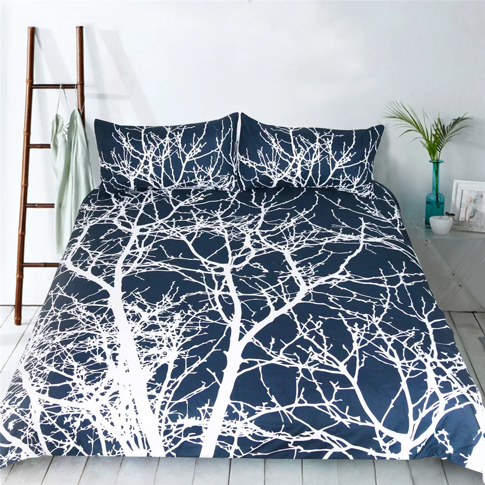 

Illucity trees duvet cover set king queen full double twin single