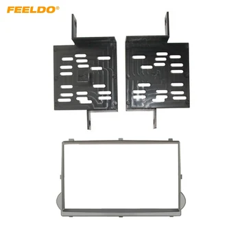 

FEELDO Car 2Din DVD Radio Fascia Frame for Hyundai Starex/H1 2010 Stereo Face Panel Installation Trim Kit #HQ5153