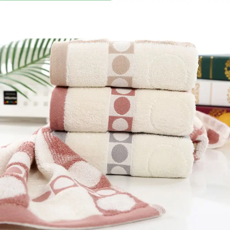 34x75cm High Quality Dot Face Towel Family Toallas Cotton Brand Soft
