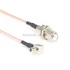2 Pieces F Female Jack to TS9 Male Rightangle Plug pigtail Cable Extension Cable 15CM ► Photo 2/3