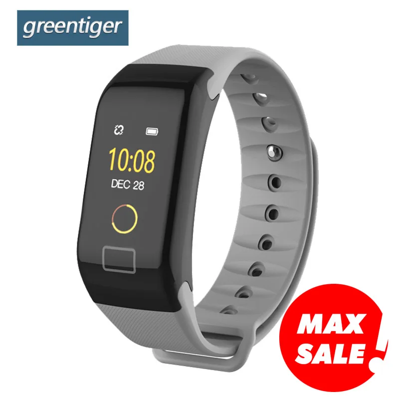 Greentiger F1 Plus Smart band Blood Pressure Waterproof Color Screen Sports Smart Bracelet Heart Rate Monitor Smart Wristband