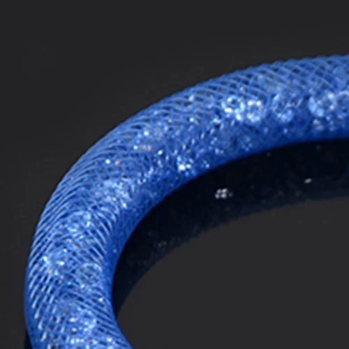Горячая Распродажа, Сетчатое Кристальное ожерелье с полимерными кристаллами, заполненное ожерелье на магнитной застежке - Окраска металла: light blue