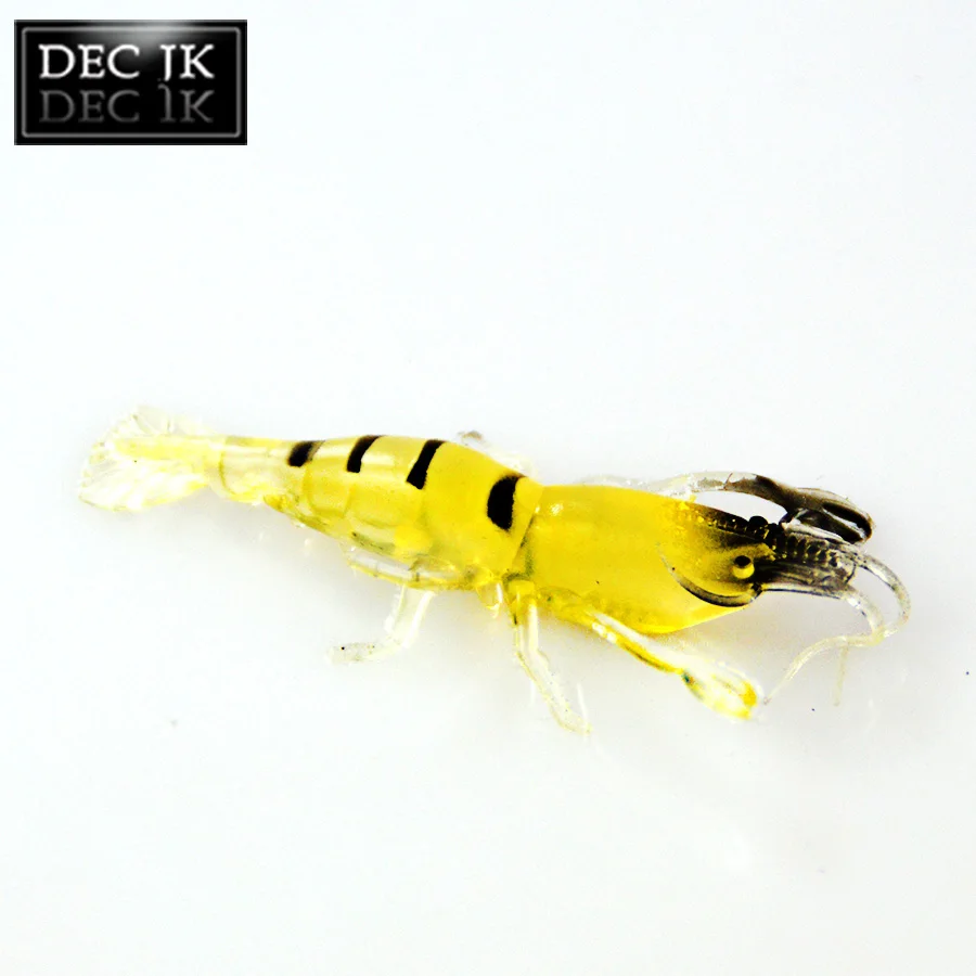 12PCS Artificial Shrimp Fishing Bait Sabiki Crank Baits Soft Silicone Fake Lures Slow Sinking Plug Worm Suit For Fishing Lure Set (4)