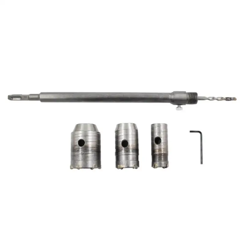 

Hole Saw Cutter Concrete Cement Stone Wall Drill Bits Set with Wrench Rod for drill air conditioning holes water pipe holes