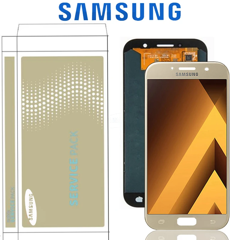 5," супер AMOLED Замена для Samsung Galaxy A5 A520 A520F SM-A520F ЖК-дисплей сенсорный экран дигитайзер с рамкой