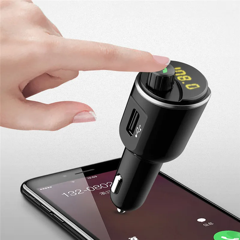 

Quick Charge 3.0 Wireless Bluetooth Car Kit FM Transmitter Dual USB Ports Car Charger FM Modulator Handfree