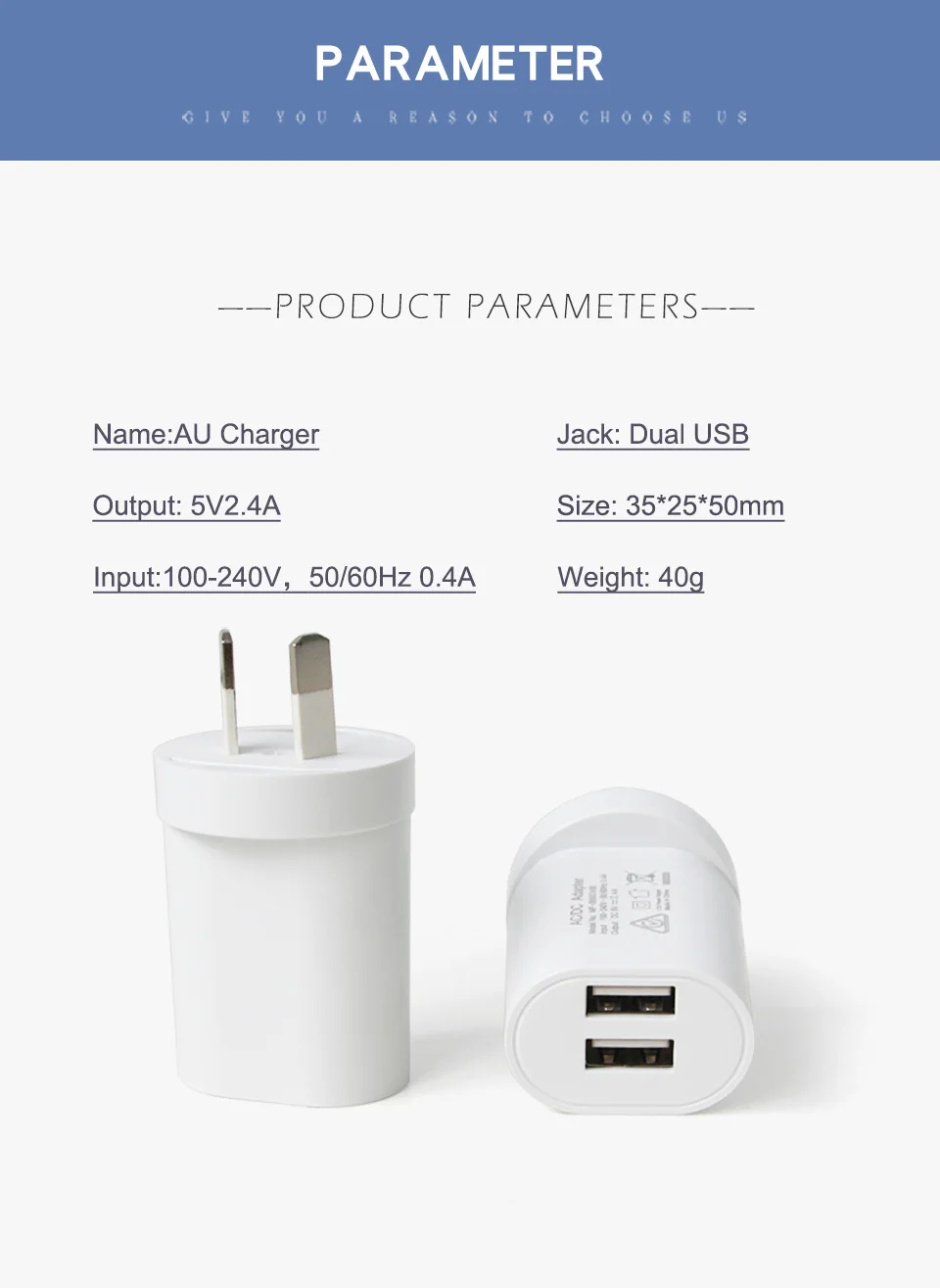 1PC AU Adapter Plug 5V2.4A Charger For Mobile Phone Dual USB Interface ACDC Adaptor Travel in Australia New Zealand  (7)