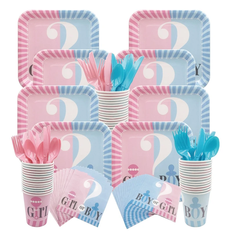 Disposable Tableware And Decorations Gender Reveal Party Supplies