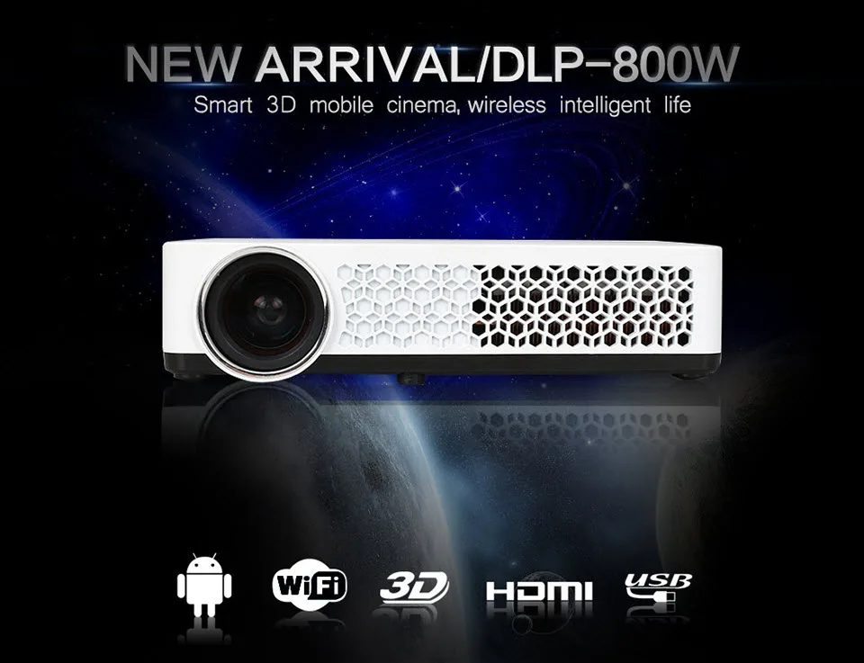 Poner Saund DLP-800W DLP projector WIFI Android Projector Home Theater Projector DLP 800W proyector beamer 3D projector Vs z4 Poner Saund DLP-800W DLP projector WIFI Android Projector Home Theater Projector DLP 800W proyector beamer 3D projector Vs z4
