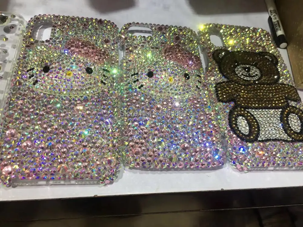 

For Sony Xperia Z1 Z2 Z3 Z5 M4 M5 E5 C4 C5 L1 L2 Handmade Full Rhinestone Case Red Big Diamond Cover