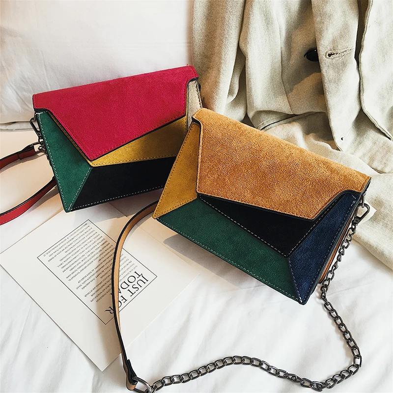 

Designer Chian messenger Bag for Women Patchwork Scrub Small Flap Bag Casual Shoulder Bag Purse Cross Body Bag Bolso femenino