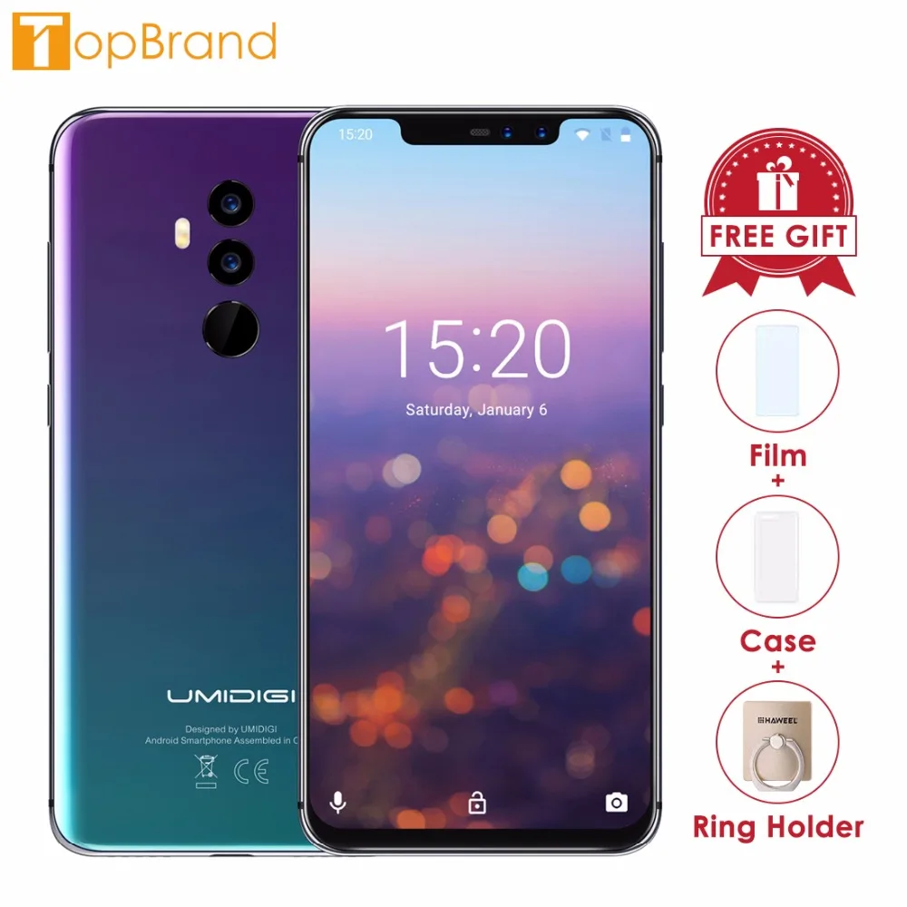 UMIDIGI Z2 Глобальный Версия Helio P23 6 ГБ Оперативная память 64 Встроенная 2 &quotFHD + полный