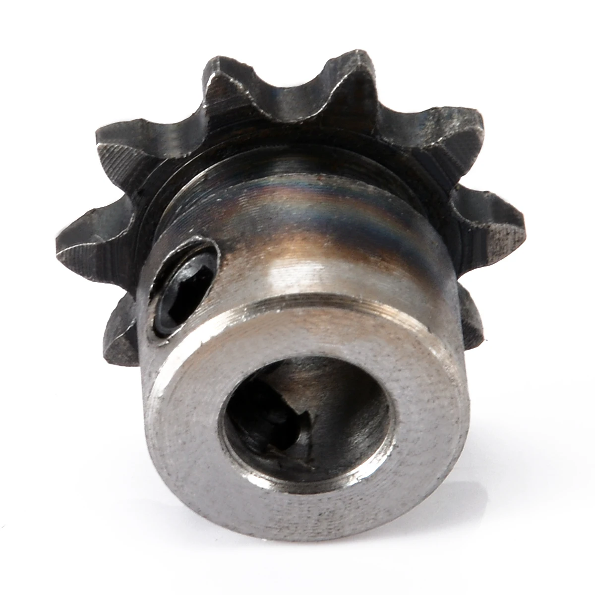 1pc High Hardness 8mm Bore 10 Teeth 10T Metal Pilot Motor Gear Roller Chain Drive Sprocket 15x25mm