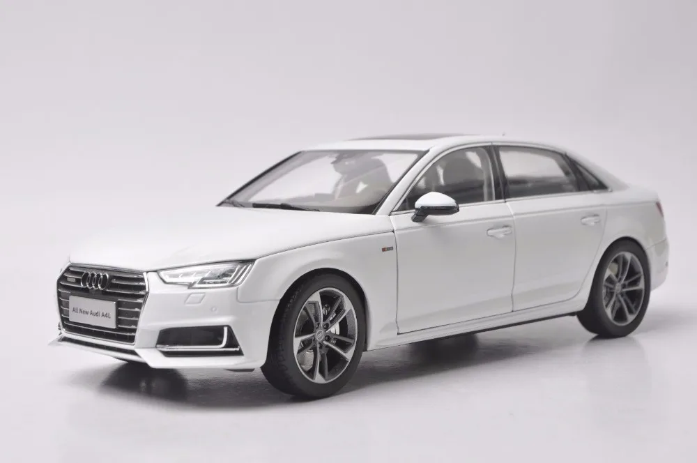 1:18 литая модель для Audi A4L 2017 белая игрушечная машинка из сплава миниатюрные