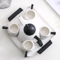 Первоклассная чашка кофейный набор домашний керамический чайник костяного фарфора чайная чашка набор водяная чашка цветок чайная чашка