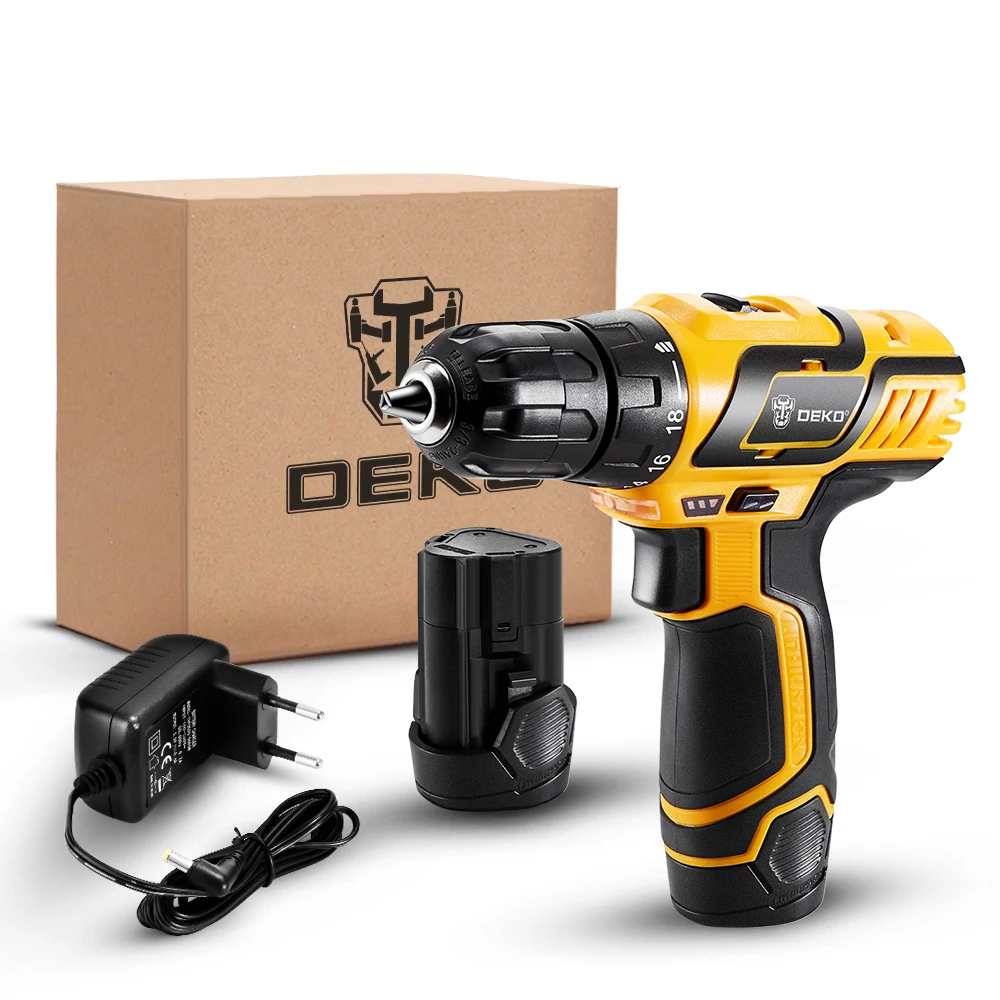 Заводская розетка DEKO GCD10.8DU3 10 8 В светодиодная беспроводная дрель DC литий ионная