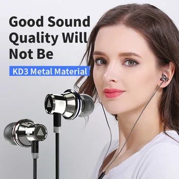 

Original Brand Earbuds QKZ KD3 Headphone Noise Isolating in ear Earphone Headset with Mic for Mobile phone Universal for MP4