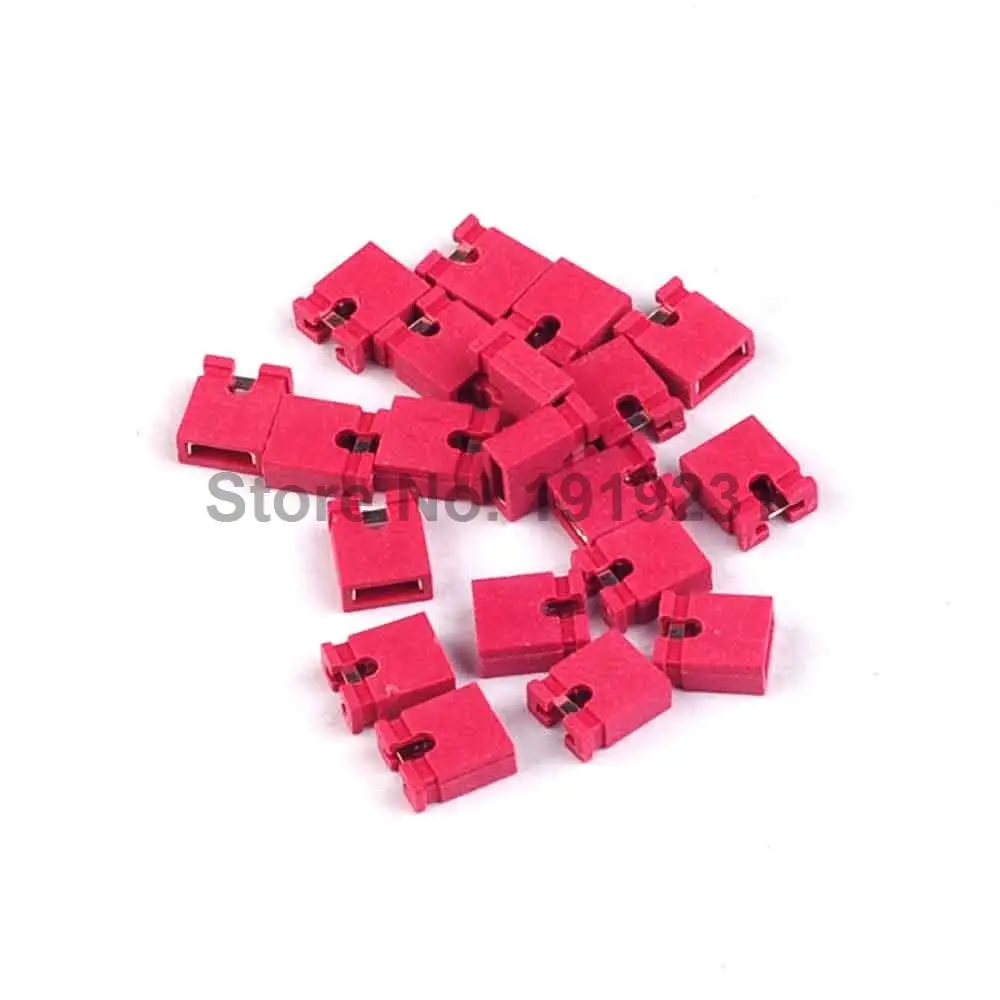200pcs 2.54mm Standard Circuit Board Jumper Cap Shunts Red Short