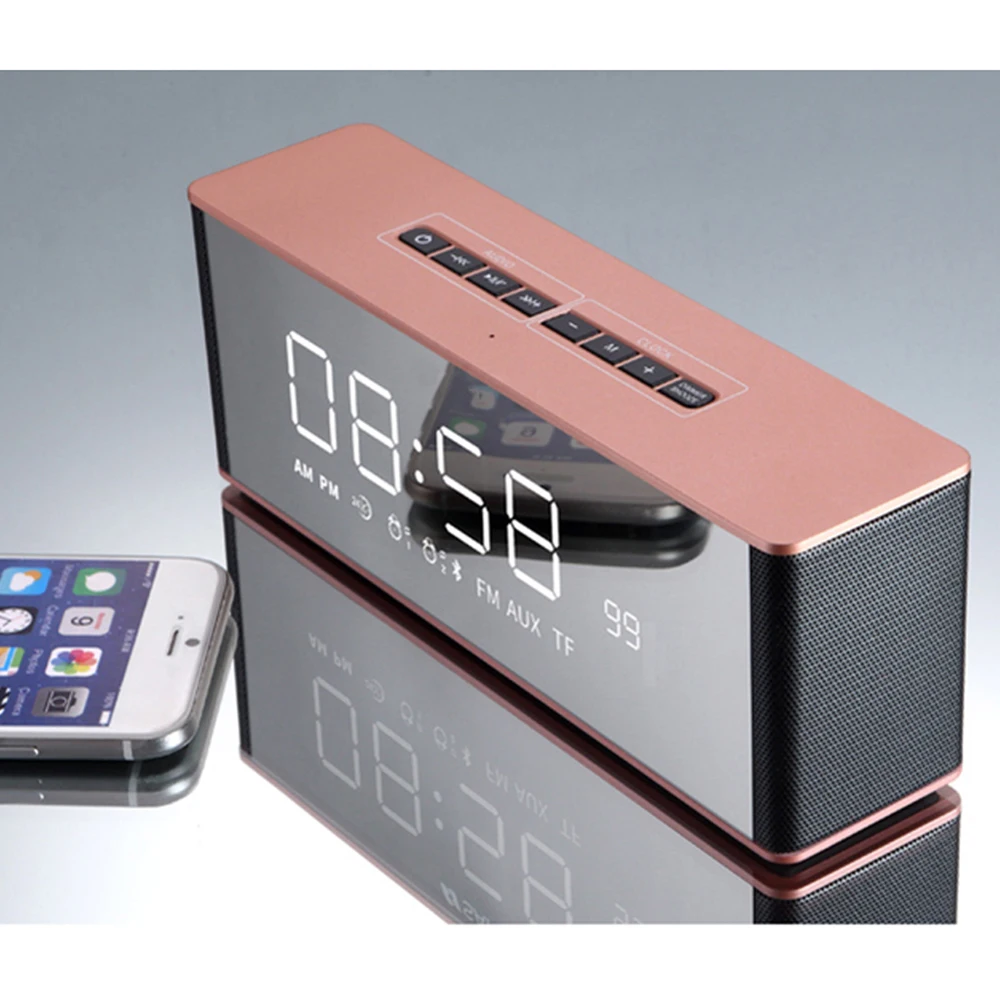 Portable Bluetooth Speaker 10W Kalonki with LED Display FM Radio Alarm Clock Mic HIFI Mini Wireless Stereo Soundbar for Computer (2)