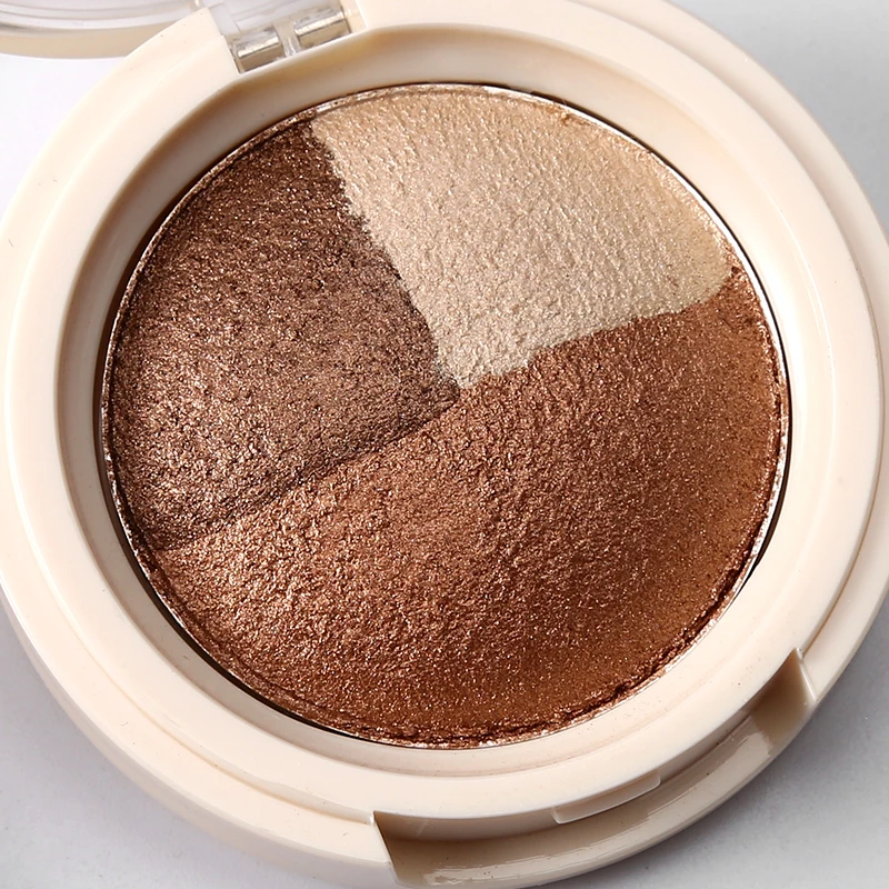 Палитра теней для век NOVO 3 вида цветов блестящие водостойкие тени век|shadow powder|eye