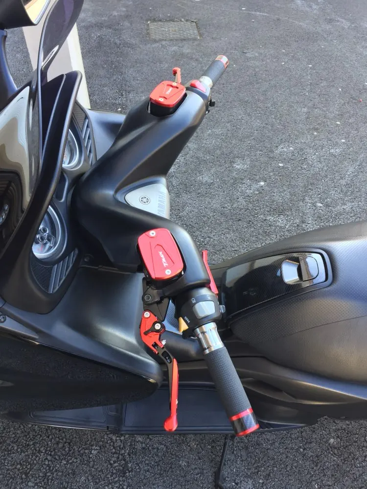 2 pieces Motorcycle CNC Front Brake Master Cylinder Fluid Reservoir Cover Cap for Yamaha Tmax 530 2012-2015 Tmax 500 2008 - 2011 motorcycle cnc front brake fluid reservoir cap cover for yamaha t max 530 500 tmax530 xp530 2012 2016 tmax500 xp500 2008 2011