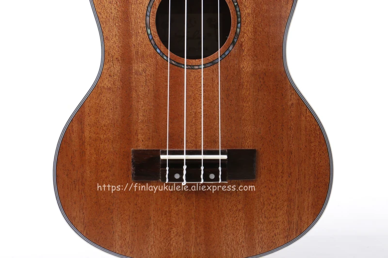 Finlay 2" Электрический тенор инструмент укулеле с полным Mahogany Top/Body, 26 ukelele с звукоснимателем тюнер, FU-QTTE