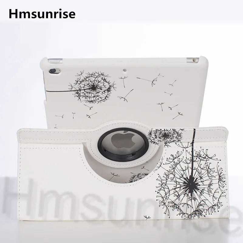 

For ipad air 2 case Dandelion 360 Rotating Case For apple iPad Air 2 Tablet Smart Cover With Automatic Wake/Sleep for ipad 6