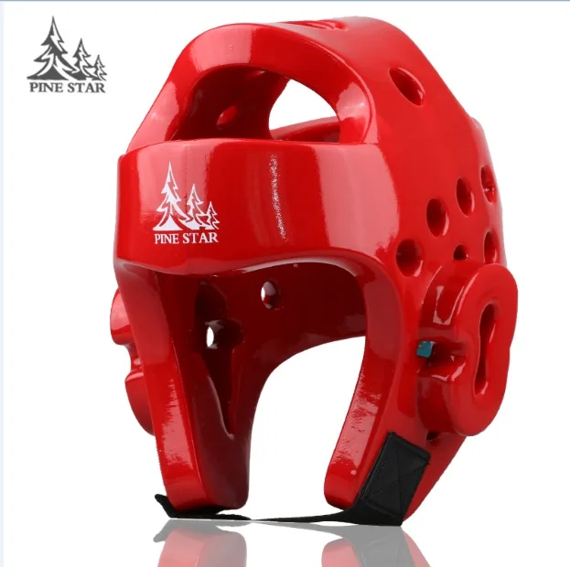 Download Red color Boxing helmets taekwondo headgear guard half ...