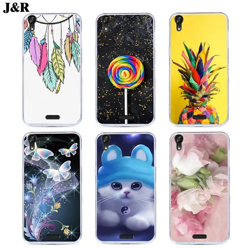 

J&R Cartoon Phone Case For Fly FS502 FS 502 Cirrus 1 Soft Cover Flower Plants For Fly Cirrus 1 (FS502) Silicone Cases