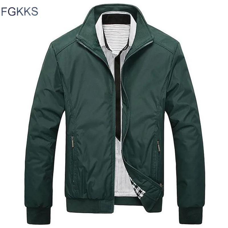 FGKKS новая весенняя Мужская куртка, модная повседневная свободная Мужская куртка, спортивная куртка-бомбер, мужские куртки и пальто для мужчин
