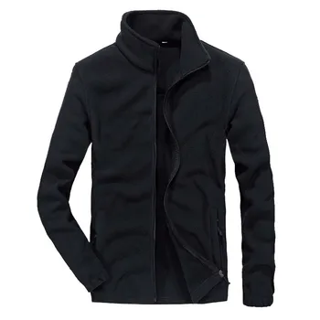 

New Fashion Warm Fleece Jacket Mens Coat Autumn Winter Casual Loose OUTWEAR Stand Collar Soft Shell Military Windproof