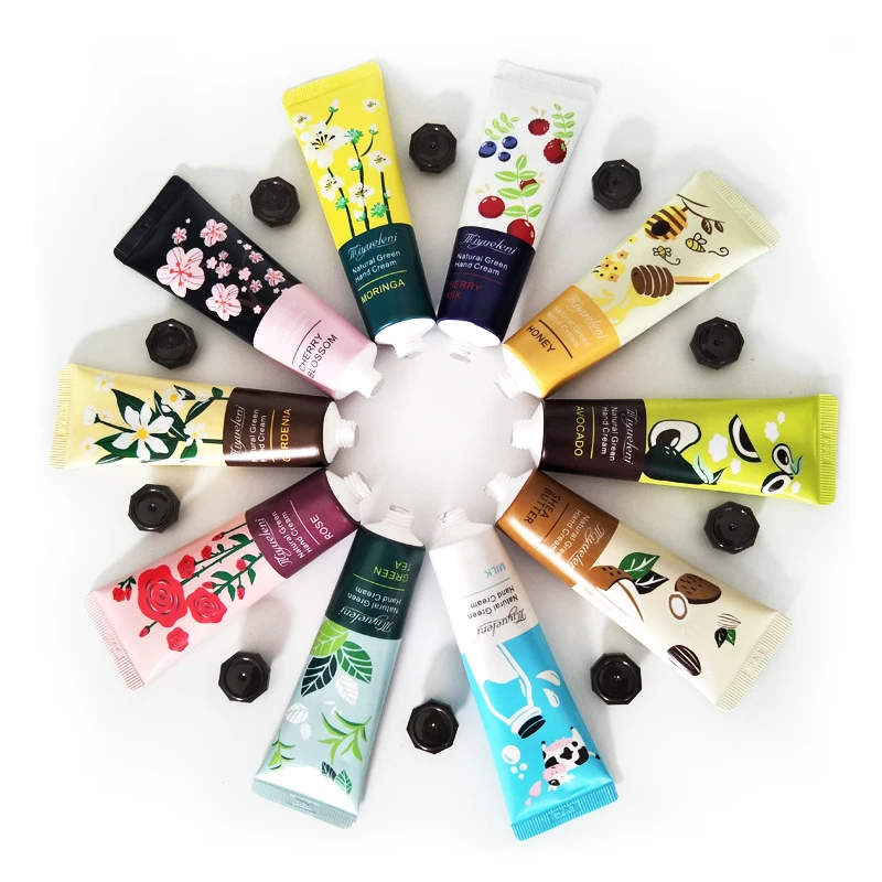 5 Pcs Hand Cream Moisturizing Hydrating Lotions Nourish Essence Natural Extracts Anti-wrinkle Anti-age Whiten Skin Oil Control