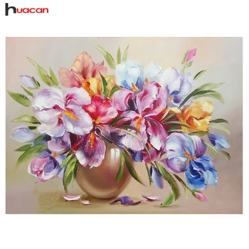

HUACAN,DIY 5D,Flowers Diamond Painting Cross Stitch,Kits,Wall Art Decor,Full,Round,Diamond Embroidery Mosaic,Needlework Gift