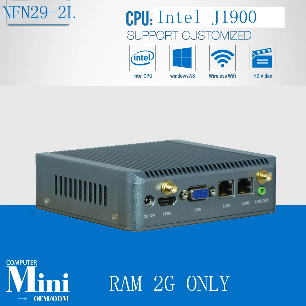 Wholesale font b MINI b font font b PC b font computer J1900 Quad core fanless